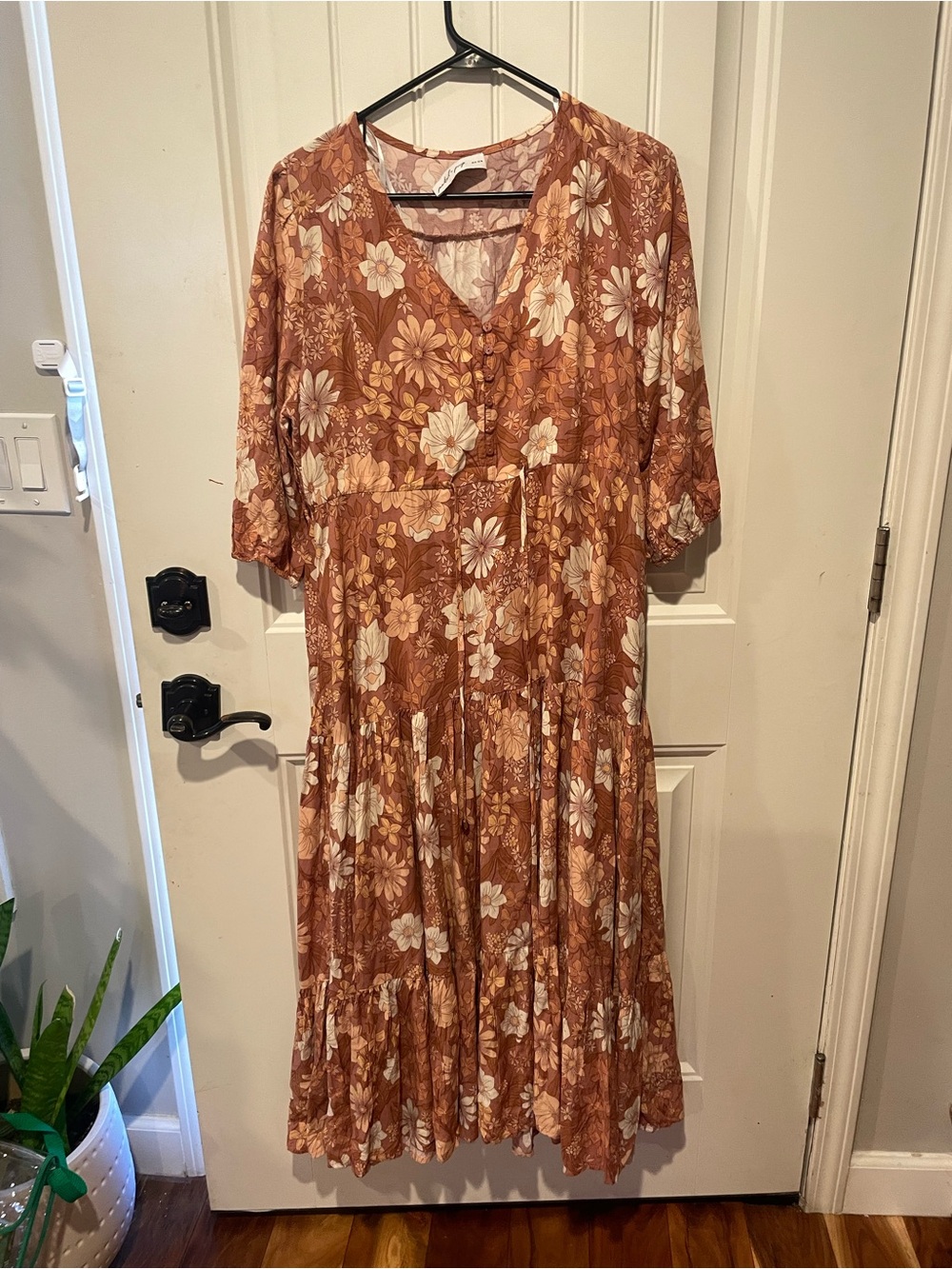 Petal + pup Floral V-Neck Tiered Midi Dress